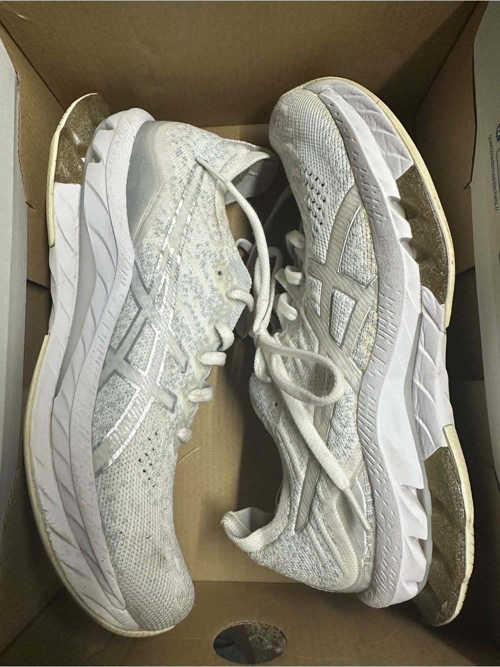 Asic gel kinsei blast mineral white size 9 women’s running shoes